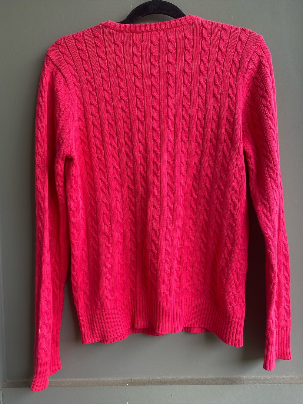 Lilly Pulitzer Women’s Cable Knit Crewneck Sweater - Pink Size L - Picture 3 of 12